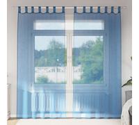 Rideaux en voile avec boucles 2 pcs violet 140x140 cm rideau en filet vidaXL