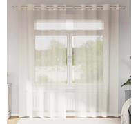 Rideaux en voile avec œillets 2 pcs crème 140x225 cm rideau en filet vidaXL