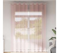 Rideaux en voile avec œillets 2 pcs rose clair 140x260 cm vidaXL