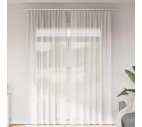 vidaXL Rideaux en Voile avec Boucles 2 pcs Blanc 140x225 cm, Rideau en Filet, Rideau Transparent, Voile de fenêtre, Traitement de fenêtre