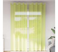 vidaXL Rideaux en voile transparent avec œillets 2 pcs Vert pomme 140x300 cm