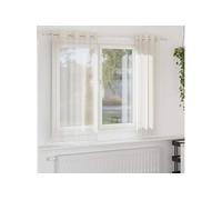 Rideaux en voile avec oillets 2 pcs crème 140x140 cm, rideau en filet, rideau transparent, voile de fenêtre, 4102071