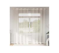 Rideaux en voile avec oillets 2 pcs crème 140x225 cm, rideau en filet, rideau transparent, voile de fenêtre, 4102073