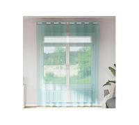 Rideaux en voile avec oillets 2 pcs turquoise, rideau en filet, rideau transparent, voile de fenêtre, traitement de 4102147