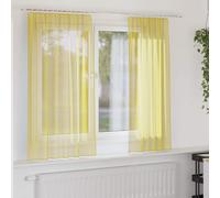 Rideaux en voile avec passants 2 pcs vert pomme rideau en filet vidaXL