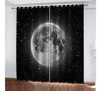 Rideaux Enfants Pour Chambre 3D Planète Cosmique De L'Espace Rideau Occultant À Oeillets Rideau Anti Froid Rideau Thermique Isolant Rideau À Motif 140x160 Cm Rideaux Occultants Isolant Thermiques