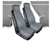 Lampa Housses et rideaux pour camion 98643 - Microfibre gris, universel, lavable - 11 pièces