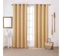Rideaux exclusifs Home Sateen GT Twill Woven Room Drunking Blackout Gommet Top Curtain Panel Panel 52x96 Sundress Yellow 2 Count
