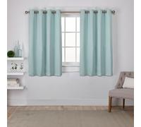 Rideaux exclusifs Home Sateen GT Twill Woven Room Drunking Blackout Gommet Top Curtain Panel Panel 52x63 SeaFoam 2 Count