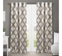 Rideaux exclusifs pour la maison - EH7945-03 2-84G Paire de rideaux occultants illets Medallion 52 x 84 Taupe 2 pi ces