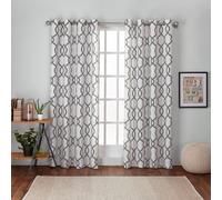 Rideaux exclusifs pour la maison, paire de rideaux illets filtrant la lumi re en lin m lang Kochi, 54 x 96, noir perle, lot de 2