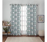 Rideaux exclusifs pour la maison, paire de rideaux illets filtrant la lumi re en m lange de lin Kochi, 54 x 108, bleu sarcelle, lot de 2