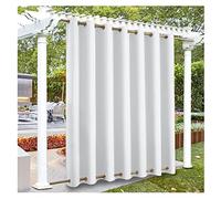 Rideaux ExtéRieur Imperméables à Isolation Thermique Rideaux de Pergola Occultants Rideaux de Gazebo Rideaux Coupe Vent avec Rideaux à œIllets en Haut et en Bas
