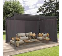 Rideaux Extérieurs Pour Pergola 3x4m Gris Gris