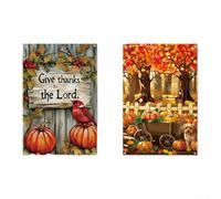 Rideaux Fenêtre Thanksgiving 2pcs 80x120cm Avec Rubans et Oeillets | Tissu en polyester léger résistant à plis Motifs citrouille feuille d’érable Pour utilisation commerciale Rangement