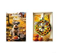 Rideaux Fenêtre Thanksgiving 2pcs 80x120cm Avec Rubans et Oeillets | Tissu en polyester léger résistant à plis Motifs citrouille feuille d’érable Pour utilisation commerciale Rangement