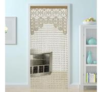 Rideaux Fils Scintille Corde 100x200cm Rideau Anti Mouches pour Porte, Tapisserie Murale en Macramé TisséeRideau Anti Mouche Exterieur Séparation Décorative comme Moustiquaire(Gold)
