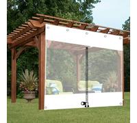 Rideaux imperméables en PVC avec fermeture éclair pour protection extérieure - Durable et résistant aux intempéries pour pergolas et porches