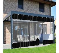 Rideaux imperméables transparents, bâche en PVC résistante aux intempéries, pour pergola extérieure, patio, porche, tonnelle, panneau latéral transparent avec œillets métalliques, personnalisables