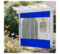 Rideaux industriels robustes en vinyle transparent pour zone de travail et terrasse - Œillets antirouille 1,5 x 2,5 m pour utilisation en extérieur