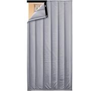 Rideaux Insonorisés pour Porte, Couverture Insonorisée D’Hiver en Coton épais, Rideaux Occultants Isolés Thermiquement, Tissu Oxford Imperméable Coupe-Vent, Gray, 70x230cm/28x91inch
