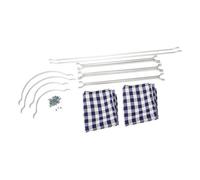 Rideaux intérieurs pour VOLKSWAGEN Combi Clipper Brazil (1976-1996) - Bleu/blanc écossais petits carreaux