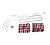 Rideaux intérieurs pour VOLKSWAGEN Combi Split (-07/1967) - Rouge/blanc écossais grands carreaux