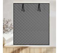 Rideaux Isolants Thermiques pour Fenêtres Hivernales Couverture de Fenêtre Imperméable en Tissu Oxford Bloque le Froid Kit dIsolation Occultant pour Maison Chambre Salon RV Sous-sol(Gris,W76x99cm)