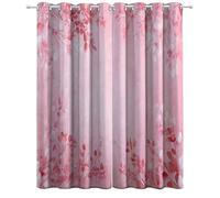 Rideaux Isolation Lumiere Uv, Rideau Économies d'énergie et Réduction du bruit, Fleurs Romance Mariage Décoration Élégance L183 x H214 cm Microfibre, phonique et Thermique, Adult Salon Chambre, Rose