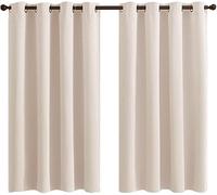 Rideaux Isolés Thermiquement Blacout Eyelet pour Chambre à Coucher Salon 2 Panneaux, Light Beige, 2pcs×W52*63in/132 * 160cm