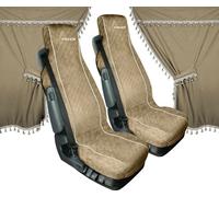 Rideaux Lampa Set en microfibre pour camion - Beige