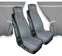Rideaux Lampa Set en microfibre pour camion - Gris