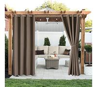 Rideaux latéraux imperméables pour terrasse et tonnelle - Protection UV - Marron foncé - 2,3 x 2,7 m - Pare-soleil de jardin