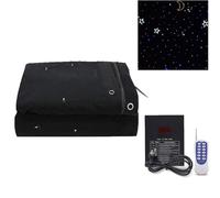 Rideaux LED en forme d'étoile pour toile de fond de scène - Décoration de fête de mariage et d'anniversaire - Tissu de rideau en tissu pour décoration d'événement