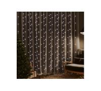 Rideaux lumineux à LED 3x3 m 300 LED Blanc froid 8 fonctions Cold white