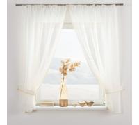 Rideaux Lys 2 pcs avec dentelle, court