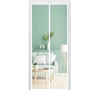 Rideaux magnétiques d'été, Fly Screen Door Insect Prot Mag Mosq Net Auto Closing White Black Mult Size Balcony Patio(White,95 x 195 cm)