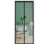 Rideaux magnétiques d'été, Fly Screen Door Insect Prot Mag Mosq Net Auto Closing White Black Mult Size Balcony Patio(Black,80x200cm)