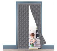 Rideaux magnétiques, Rideau de porte magnétique thermique isolant mains libres gris, plusieurs tailles(100x210cm)