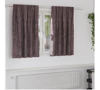 Rideaux - Marron - 140x140 cm - Œillets - Tamisant - Polyester
