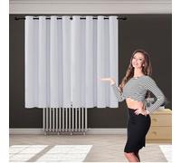 Rideaux Modernes 120 x 130 cm Opaque à Oeillets Isolation Lumiere Draperies Intérieurs Modernes Design Moderne,pour Salon, Blanc