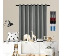 Rideaux Modernes 240 x 85 cm Rideau Occultant avec Œillets Rideaux Salon Design Moderne,pour Salon, Gris Clair