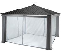Rideaux moustiquaire pour tonnelle PATIA Ardoise 4 x m - Polyester Hespéride