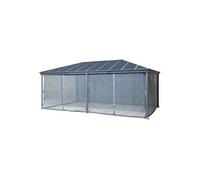 Rideaux moustiquaires pour pergola Hespéride BELIZE 3,6 x 6 m Gris ardoise Polyester