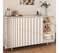 Rideaux multifonctionnels anti-poussière et imperméables pour cuisine, salle de bain, sous évier et chaussures - Flocons d'avoine 90 x 50 cm - Solution polyvalente de décoration d'intérieur