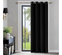 Rideaux noirs modernes pour salon, 80 x 100 cm, doux, lavables, couleur unie, rideaux de fenêtre pour chambre à coucher, rideaux d'intérieur élégants et contemporains, décoration d'intérieur