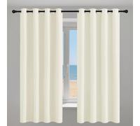 Rideaux Occultant 216 x 135 cm Isolant Anti Froid Lumiere Bloquer Anti Chaleur, Anti-UV Rideaux Modernes Doux et Esthétiques, Décoration Maison pour Maison Chambre Fenetre, Beige