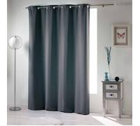 Rideaux occultant double face a oeillets 135 x 240 cm uni Ardoise