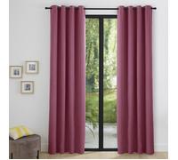 Rideaux occultant thermique - UNIVERS DECOR - Rose - 140 x 260 cm - illets - Uni - Synthtique lot de 2