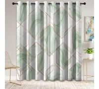 Rideaux Occultant Vert, Campagne Botanique Lot de 2 Fleurs Feuilles Brindilles Rideau Thermiques Isolants Anti Froid et Chaleur Rideau à Oeillets pour Salon Chambre Fenetre, 150L x 280H cm